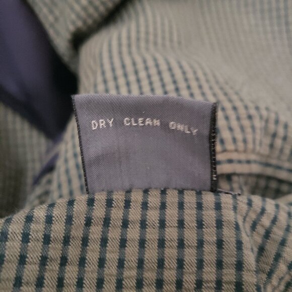 NWOT GAP Mens Large Olive Green Check Blazer Jacket Seersucker Sport Coat - Picture 9 of 10